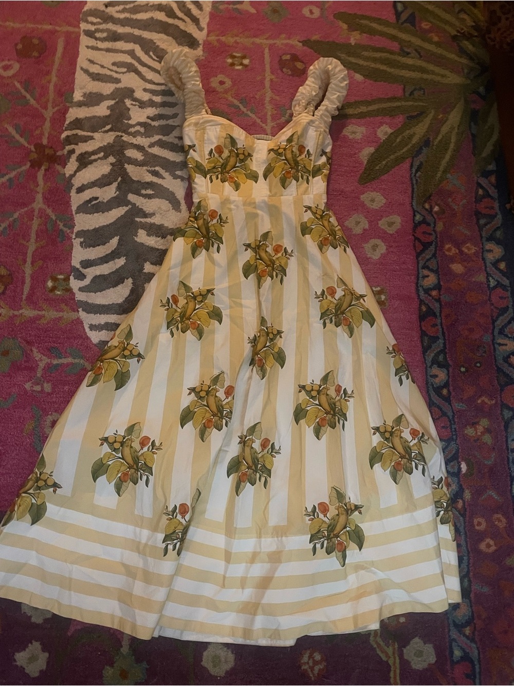 farm rio yellow dress size xxs